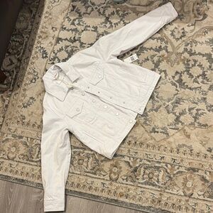 NWT BLANKNYC white denim “Fringe Jacket”